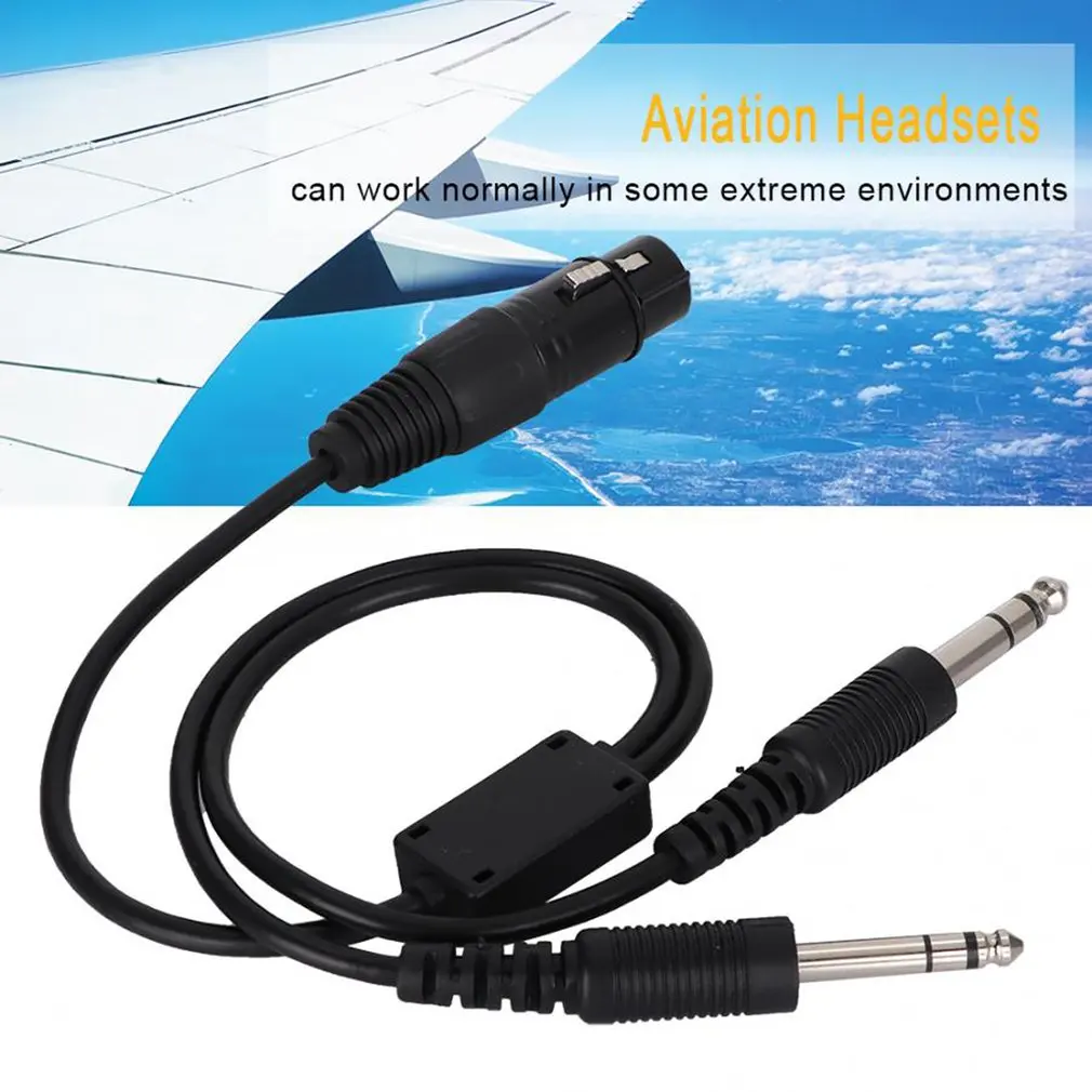 

For Airbus XLR To GA Dual Plug 5 Pin Headset Adapter Cable Aviation Headphone Cable earphone accessories