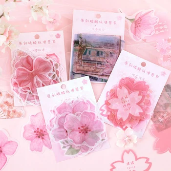 

20Pcs/Bag Sakura Note Pad Planner Decoration Paper kawaii Memo Sheet Cute Notes Scrapbooking Pink Spring Dream Stationery Gifts