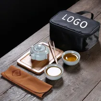 Manufacturers Direct Selling Celadon Tea Set Creative Gifts Ceramic Kung Fu Tea Set Twelve Pieces Celadon Tea Set Wholesale