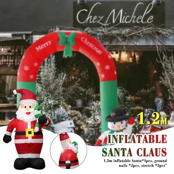 

Inflatables Santa Claus Christmas 2019 Inflatable Statue Supper Market Airblown Santa Claus 120cm Cute Party Decor