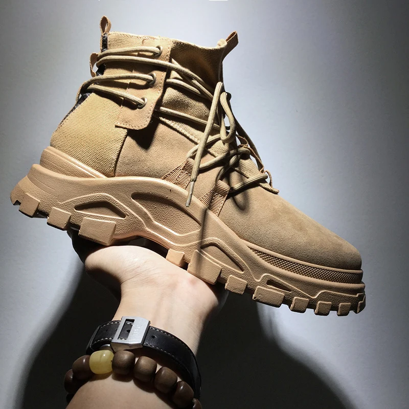 

Men Hiking Shoes 2019 New Design Non-slip Outdoor Breathable Sport Shoes Hiking Shoes High-top Sneakers