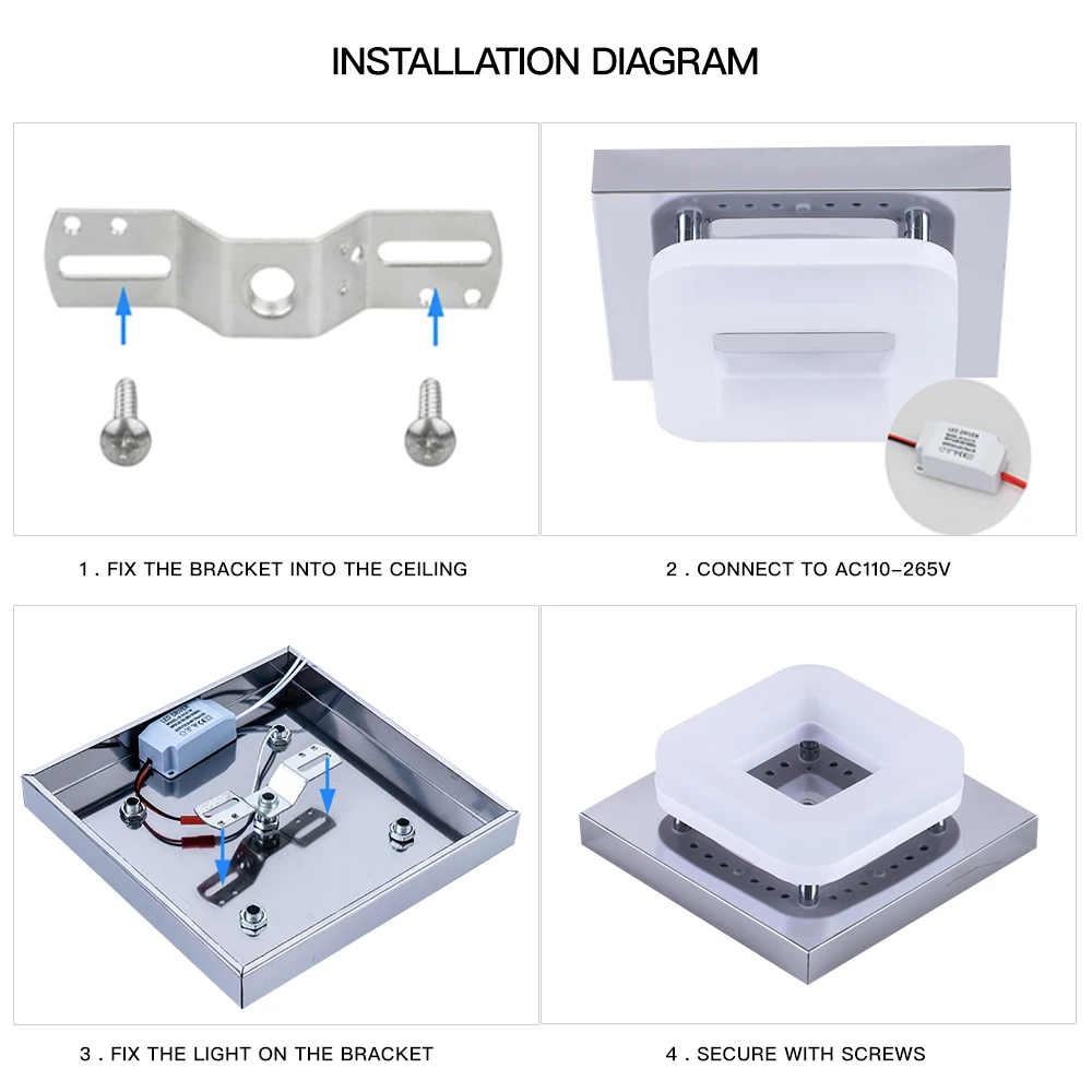  Artpad Modern Flush Mount Ceiling Light Hallway Porch Balcony Lamp Interior Lighting Surface Mounte - 32890133422
