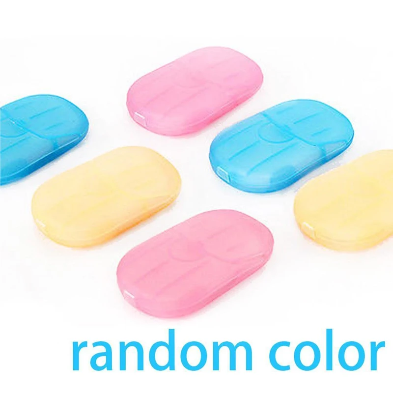 Disposable Soap Paper Sheet Portable Boxed Soap Box Mini Washing Hand Bath Soap Paper Flakes Travel Cleaning Carry 20 Pcs/Box