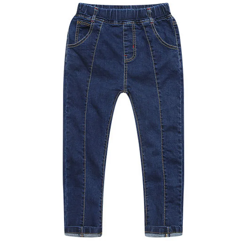 DIIMUU/модные джинсы для мальчиков джинсовые узкие брюки-карандаш, однотонные длинные детские джинсы, одежда для детей от 5 до 13 лет
