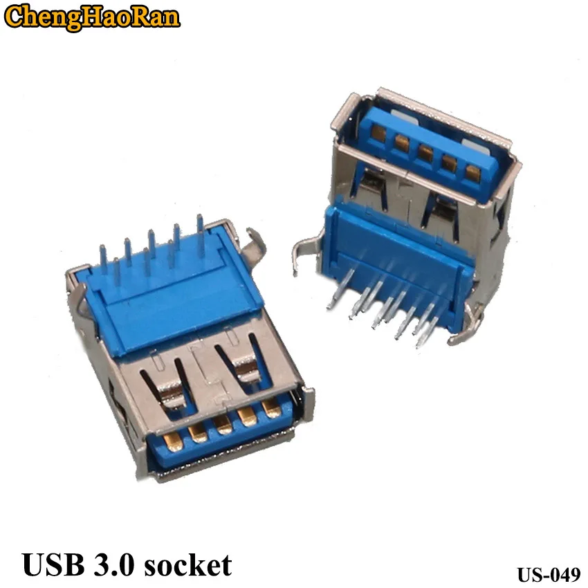 ChengHaoRan 1 шт. женский 3 0 USB гнездо 90 градусов Женский AFUSB разъем Высокоскоростной
