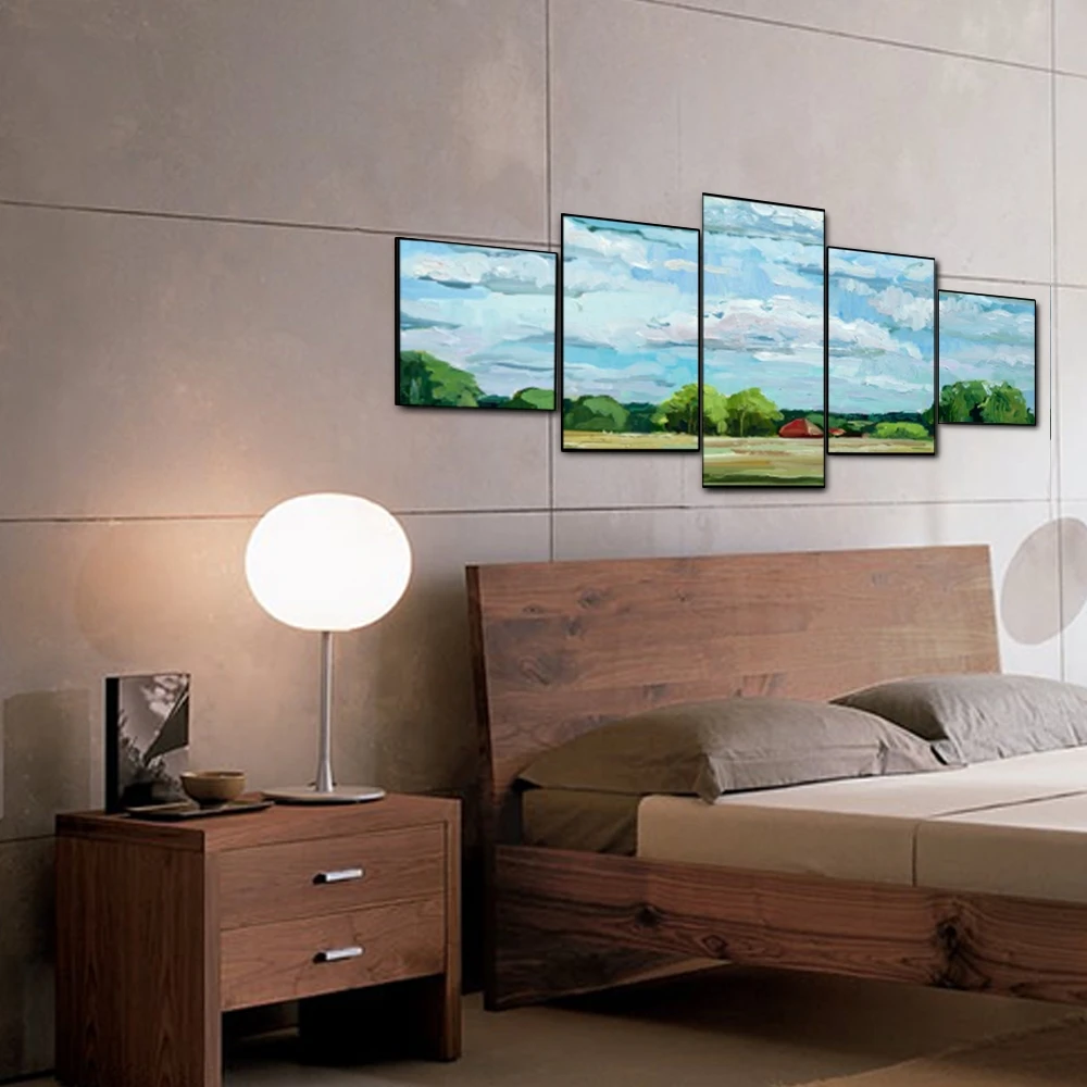 Canvas Oil Painting Blue sky and white clouds Plain scenery Art Poster Picture Wall Decor Modern Home Decoration For Living room Canvas Oil Painting Blue sky and white clouds Plain scenery Art Poster Picture Wall Decor Modern Home Decoration For Living room