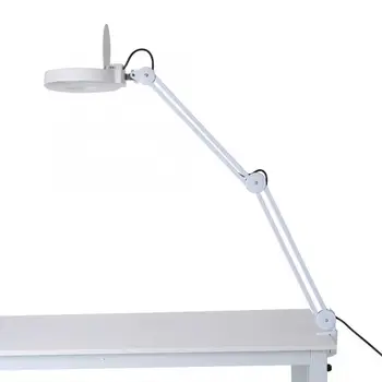 

Professional Tatoo Accessiories 8X Illuminated Desktop Magnifying LED Lamp with Clamp Swivel Arm Reading Medical Beauty US 110V