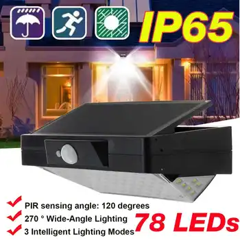 

Solar Light 78 LEDs Solar Motion Sensor Lamp For Outdoor Garden Yard IP65 Waterproof Lamp Emergency Security Light Solar Lamp