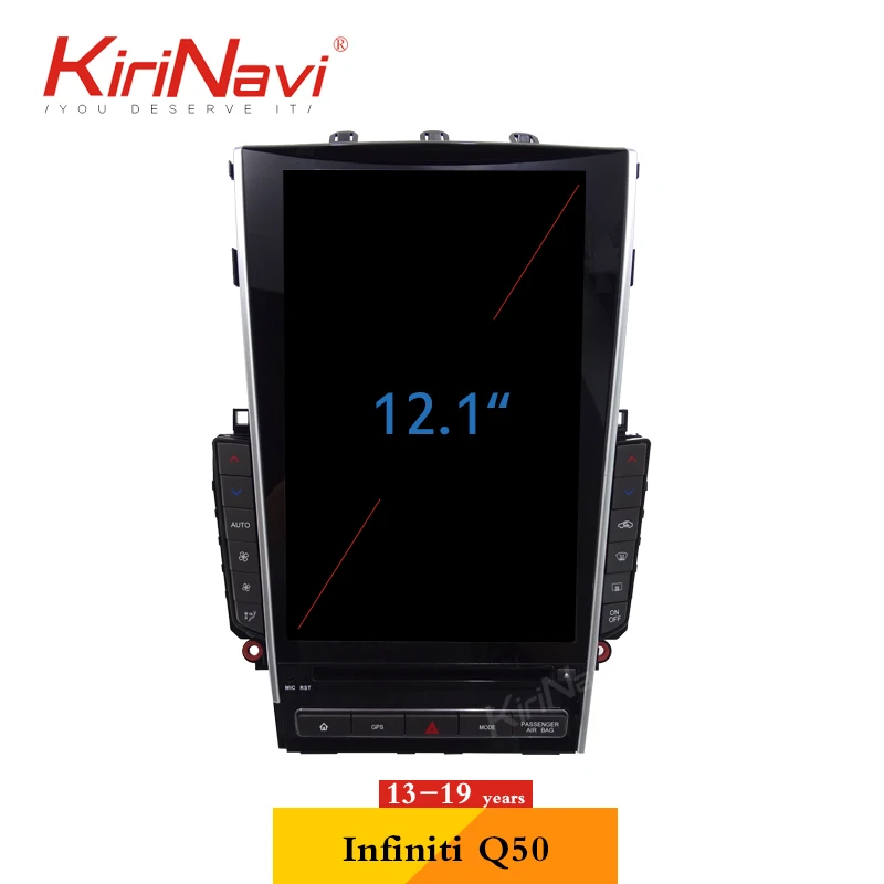 KiriNavi 12," 1 Din Android 8,1 Автомагнитола gps навигация для Infiniti Q50 Q50L автомобильный Dvd мультимедийный плеер Авто радио 2013