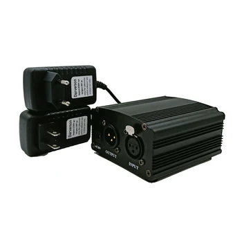 

Condenser microphone 48V Phantom Power Supply adapter for Broadcasting Studio Recording Computer Mic