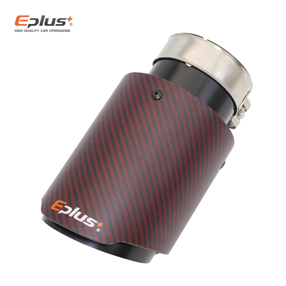 EPLUS автомобильные красные матовые глушители из углеродного волокна наконечник