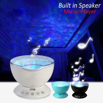 

Ocean Wave Projector with Mini Music Novelty baby lamp 7Colors LED Night Light Starry Sky Remote Control night lamp for kids