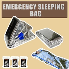 Sac de couchage d'urgence en argent, 2.1m x 0.9m, pour garder au chaud