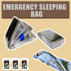 Sac de couchage d'urgence en argent, 2.1m x 0.9m, pour garder au chaud 