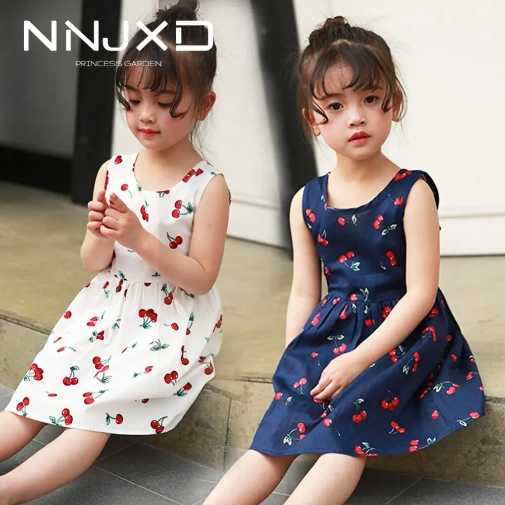 12M Girls Clothing 2021 Summer Girl Dress Children Kids Beach Dress