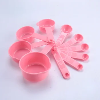 

Durable Eco-friendly Plastic Kitchen Tools Baking Dinnerware Cooking Set Cup Spoon Measuring