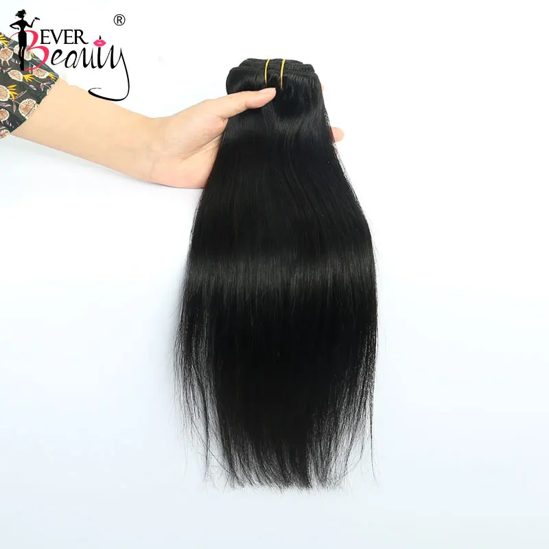 Kinky Straight Clip In Human Hair Extensions Clips Ins 120G 7Pcs