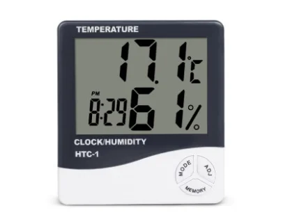 Misuratore Di Umidità Della Temperatura Digitale Lcd Htc-1 Htc-2 Htc-8 Home Indoor Outdoor Igrometro Termometro Stazione Meteorologica Con Orologio