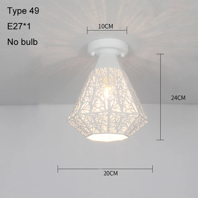 Type 49 no bulb Современные потолочные светильники, хрустальные плафоны, винтажный потолочный светильник для столовой, плафон для гостиной, лофт, Lamparas De Techo, современный - Цвет корпуса: Type 49 no bulb