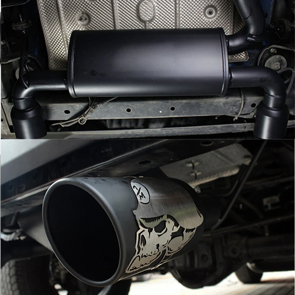 1 комплект черная сталь " двойной сплит выхлопной для Jeep Wrangler& Wrangler Unlimited JK 07-17 3.6L и 3.8L Авто продукты