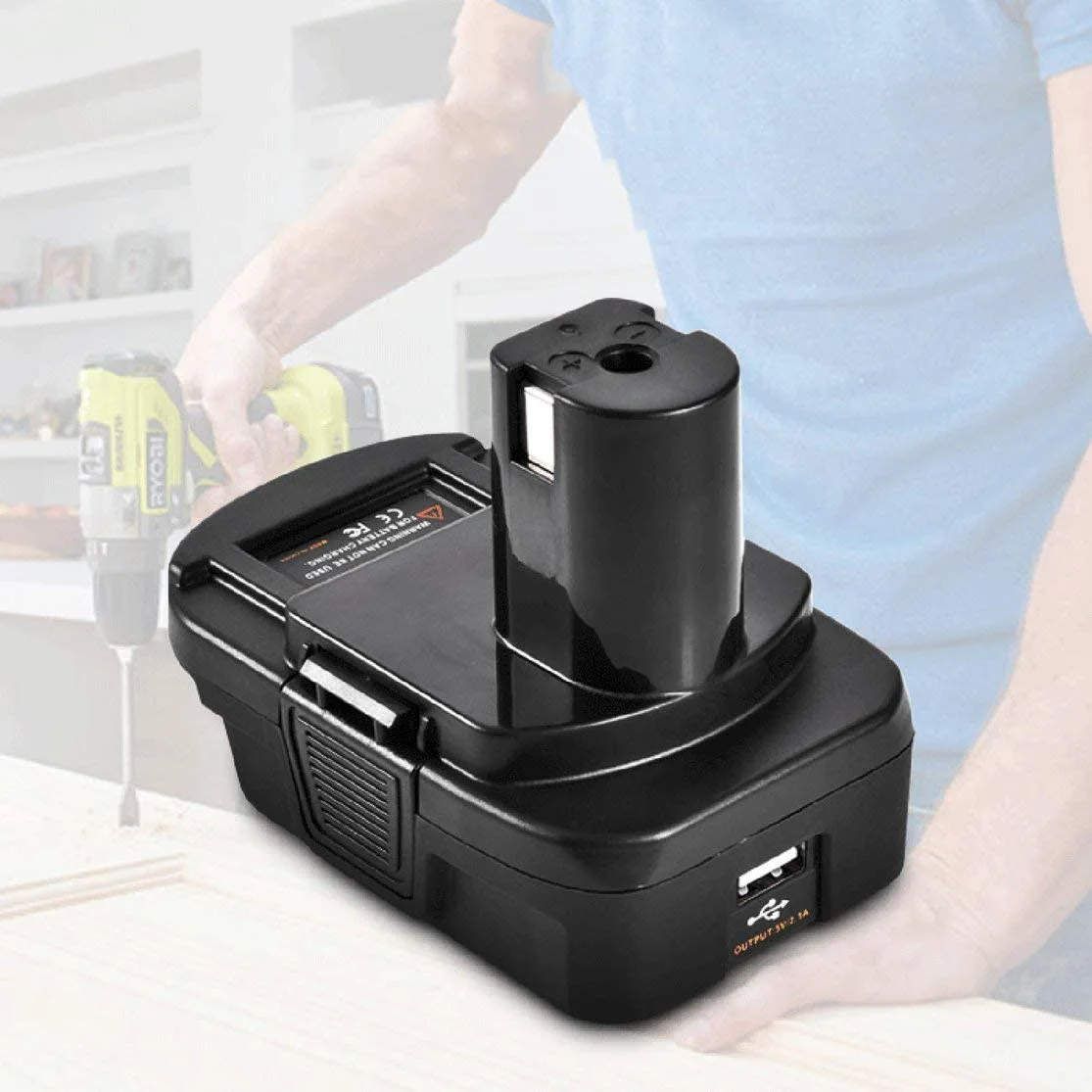 Бесплатная доставка адаптер DM18RL для аккумулятора USB dm20robfor RYOBI преобразователь