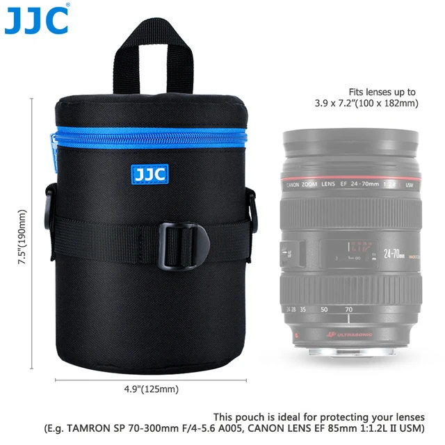 JJC Luxury Camera Lens Bag Pouch Case for Canon Lens Nikon Sony Olympus Fuji DSLR Photography Accessories Shoulder Bag Backpack DLP4II