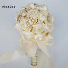 Weztez Свадебные букеты искусственная Роза Букет свадебных цветов Белый невесты декоративные SPH131