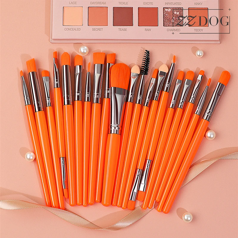 

ZZDOG 20pcs Professional Eyeshadow Brush Set High-Quality Eye details Makeup Brushes Natural Hair Cosmetic Tools For Foundation