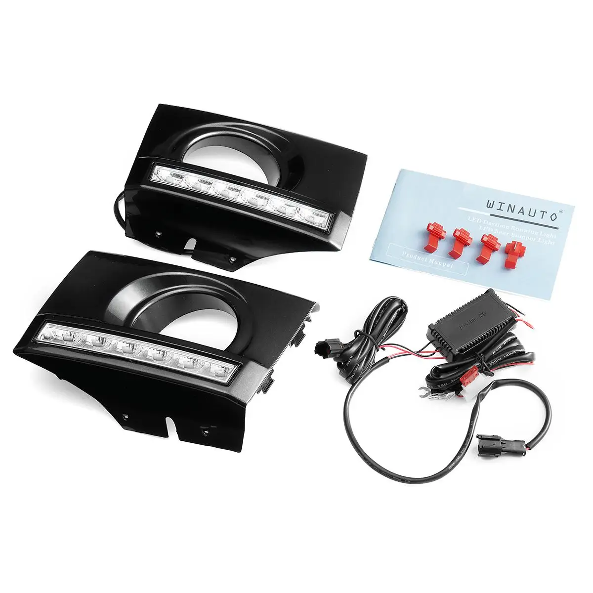 Пара светодиодный DRL Габаритные огни лампы для hyundai Tucson 2005 2006 2007 2008 2009 сигнальная лампа спереди белый свет аксессуары