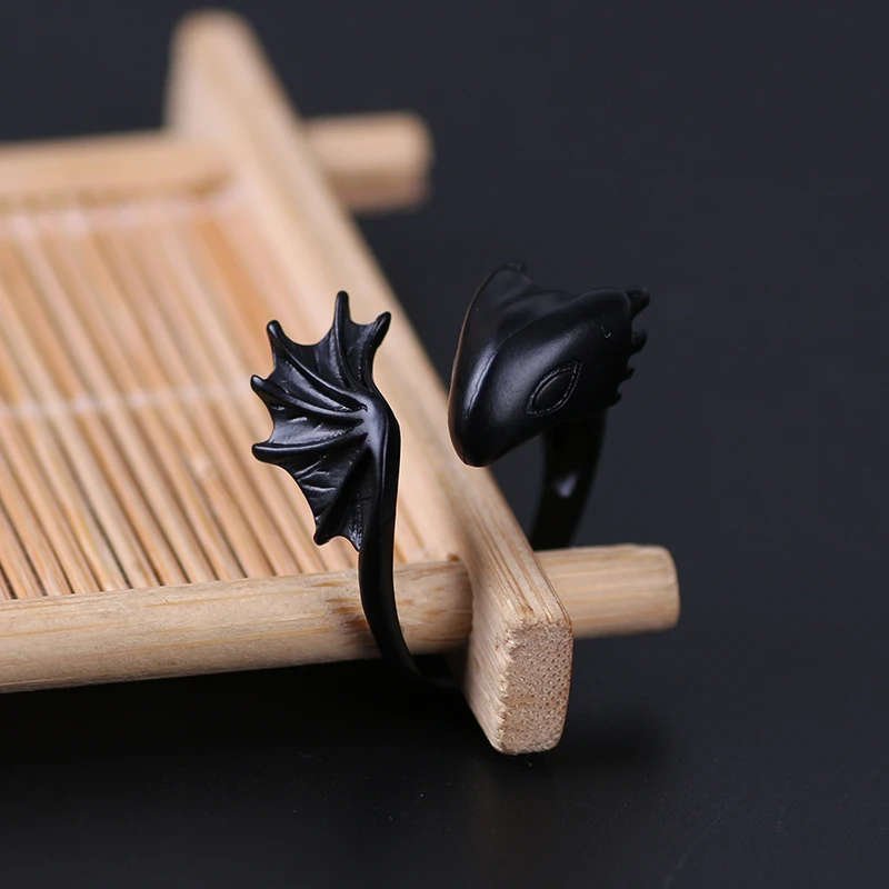 Punk Style Fashion Men's Ring Animal Dragon Shape Opening Adjustable Alloy Temperament Male Jewelry Gift finger ring animal ring
