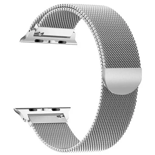 Silver Ремешок для часов, Миланская петля, ремешок для apple watch band 44 мм 40 мм наручных часов iwatch, ремешок 42 мм, 38 мм apple watch 4/3/2 аксессуары Нержавеющая сталь браслет - Цвет ремешка: Silver