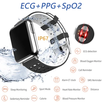 

V5 Smart Watch Men IP67 Waterpoof Red Light monitor Heart Rate Tracker Fitness Bracelet Pressure Measurement ECG+PPG SpO2 Band