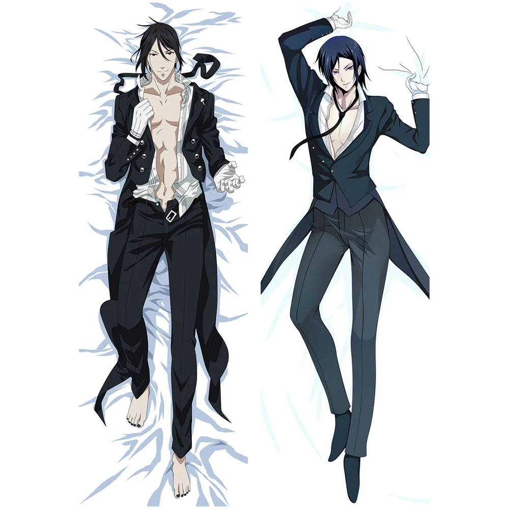 Japanese Anime Dakimakura Kuroshitsuji Black Butler Sebastian Ciel Hugging Body Pillowcase Bed Pillow Case Long Cushion Cover