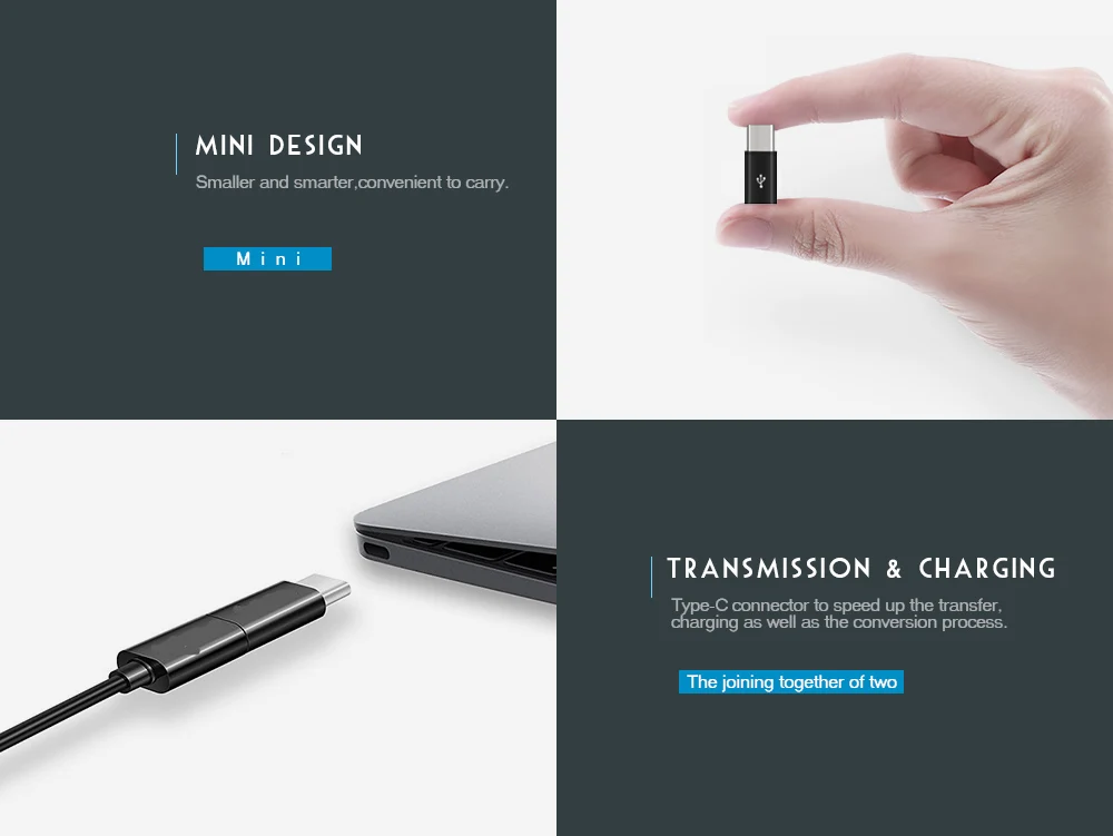 Адаптер Micro USB для type-C 3 шт