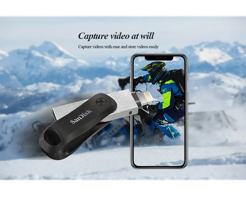 SanDisk USB Flash Drive 128GB 256B OTG Lightning Pen Drive USB 3.0 Pendrive Password protected file Flash Drive for iPhone iPad 