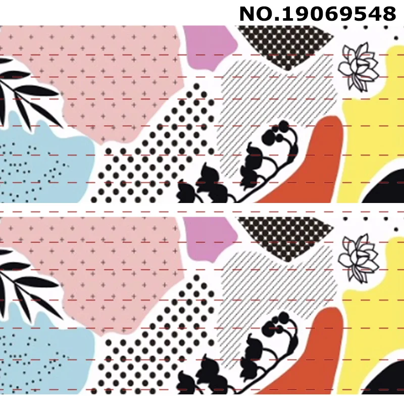 19069548 10 ярдов-разные размеры-лента Grosgrain-принт с геометрическим узором/19069544-9558 - Color: 19069548