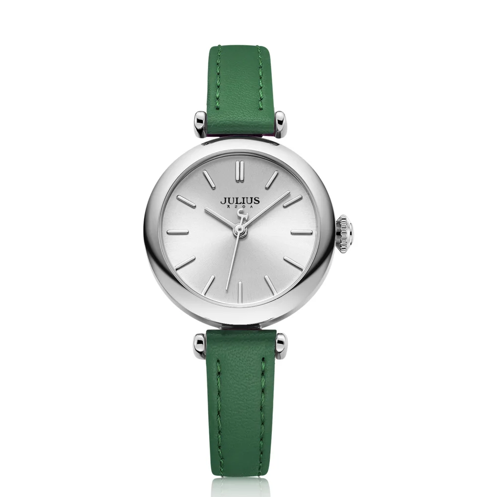 JULIUS Einfachheit frauen Kleid Uhr Klassische Lederband Uhren Schlanke Damen Japan Quartz Movt High-End Luxus Reloj JA-1018