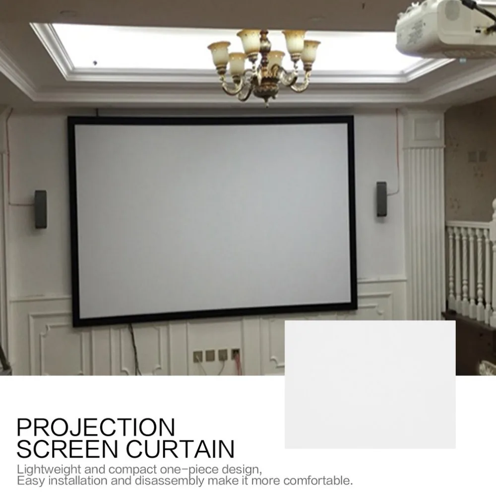 150 дюймовый экран для проектора с занавесом из нетканого материала белый мягкий портативный для KTV Ba Конференц-зал домашний кинотеатр