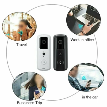 

1080P Wireless Video Doorbell Smart Door Ring Intercom Security Camera Bell Screws Asseories Door Bell