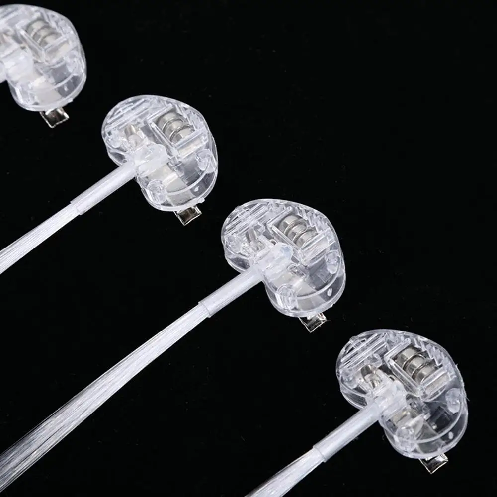 White Мигающие заколки волоконно-оптические волосы Ассорти Led пригласительные клип светильник головной убор волосы коса для вечеринки девушка платье - Цвет: White