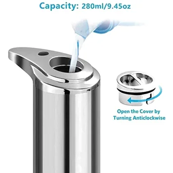 

1pcs 280ML Automatic Soap Dispenser Equipped With Infrared Motion Sensor With A Waterproof Base Kitchen Bathroom