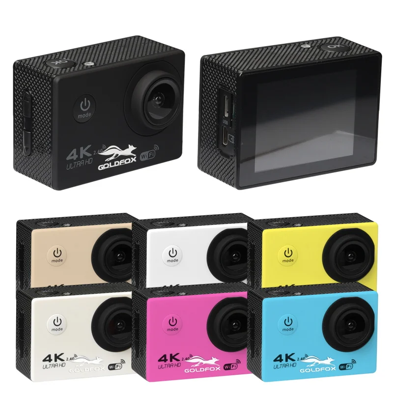 Экшн камера Ultra HD 4K WiFi с дистанционным управлением спортивная видеокамера 1080P Go