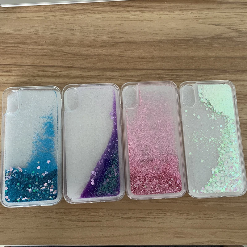 100 шт Модный Роскошный жидкий песок чехол для iPhone Xs Max Xr для iPhone 6 7 8 для samsung S10 S10 Plus A50 бесплатно DHL