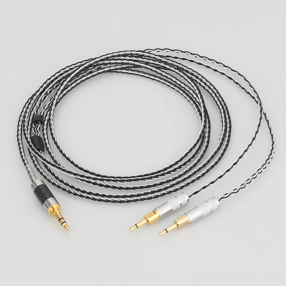 Audiocrast 2 5 3 5 4 4mm Balanced 8core Silver Plated Headphone Upgrade Cable for HD700 HD 700 M1060 M1060c Earphone