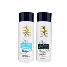 Очищающий шампунь и кондиционер, 100 мл, наборы для ухода за волосами, Профессиональное использование для кератинового лечения волос, делают волосы разглаживающими и сияющими