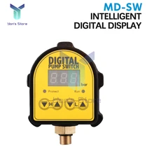 Interruptor automático inteligente do controlador da pressão da bomba de água da eletrônica da indicação digital ajustável de ligar/desligar