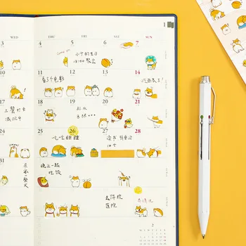 

Mohamm 1 Sheets PVC Stickers Daily Series Cute Animal Flat Stickers Decorative Stationary Scrapbooking Gift Girl School Supplies