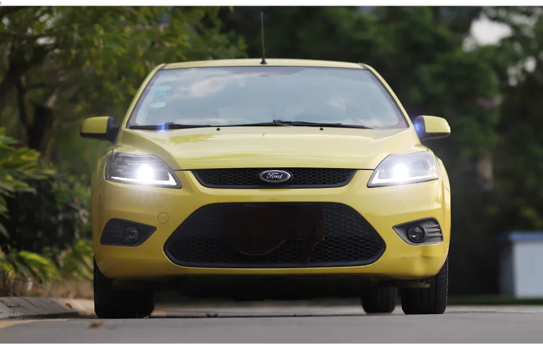Головной светильник s для автомобиля Ford Focus 2009-2011 Focus 3 DRL Дневной ходовой светильник светодиодный Биксеноновая лампа противотуманный светильник тюнинг автомобильные аксессуары