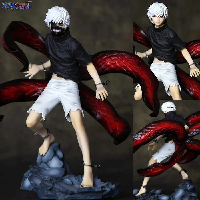 22 см аниме «Токийский Гуль» 22 см Kaneki Ken Awakened Ver. ПВХ фигурка Коллекционная модель игрушки игрушка Рождественский подарок
