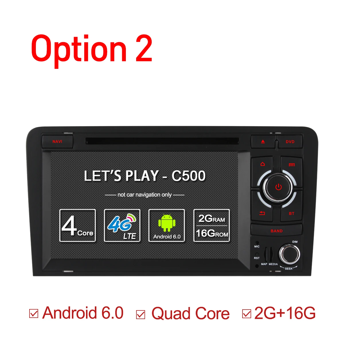 Ownice C500 4G SIM LTE Android 6.0 2 Din 7&quot Car DVD Player For Audi A3 S3 2002 2011 Radio GPS Navi BT 2GB RAM 16GB ROM Quad Core|car dvd player|2
